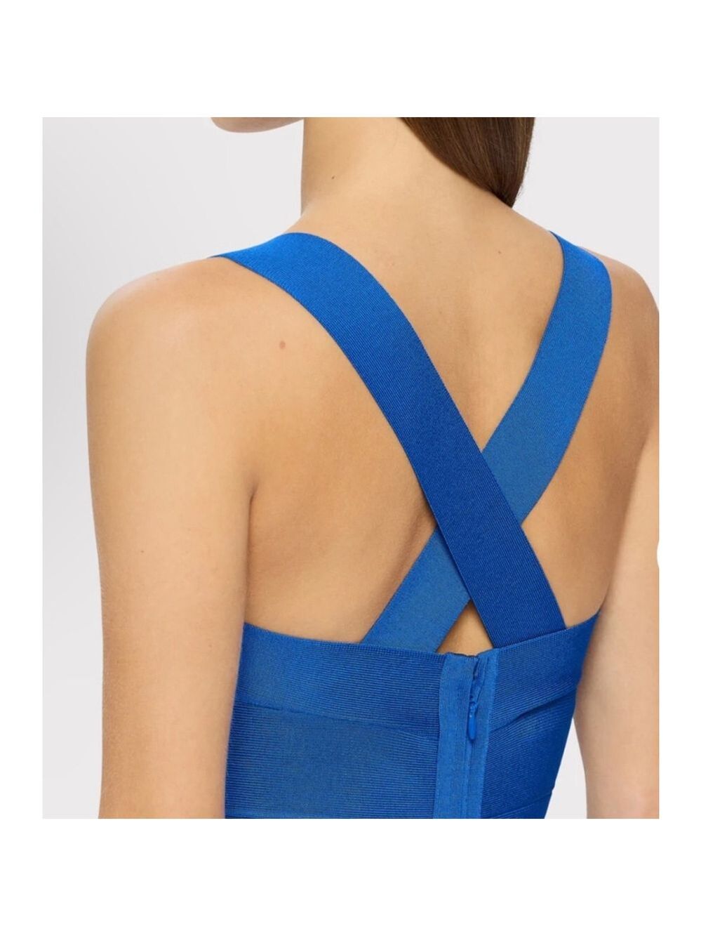 Women's Herve Leger Bandage Mini Dress Blue Size L was $799!! - Picture 5 of 7